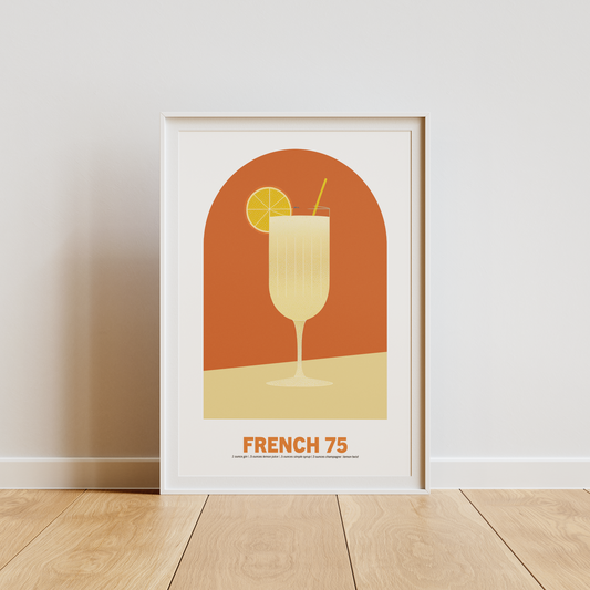 FRENCH 75 COCKTAIL POSTER